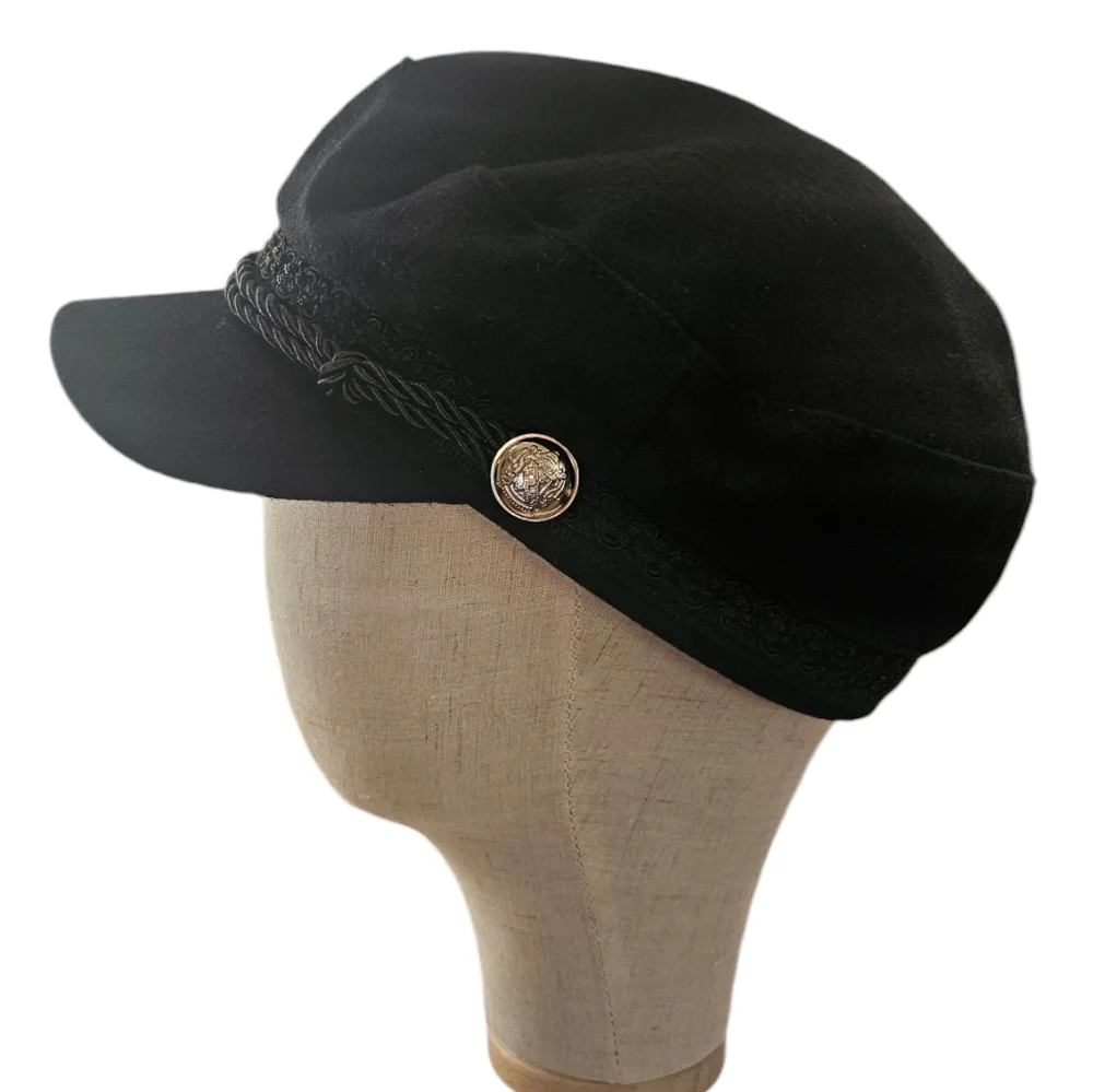 Black Page Boy Cap